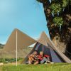 Outsunny Teepee Camping Tent: 2-3 Person Easy Setup with Porch for Outdoor Hiking
