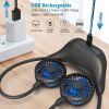 10000mAh Portable Neck Fan; 6 Speeds; Last 48hrs; 360° Rotation; Battery Operated Wearable Personal Fan for Neck; USB Rechargeable Hands Free Necklace