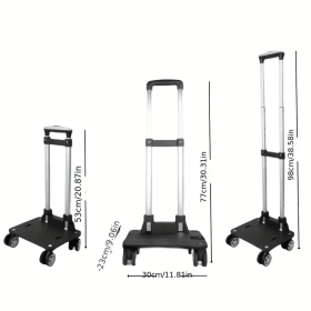 Must See PMMJ Folding Trolley  4  5 Wheels With Optional  360 Universal Wheel Ultra Flexible Lightweight PP Material (Option: Five)