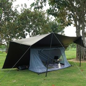 Multi-functional Portable Multi-point Outdoor Camping Canopy (Color: Black)