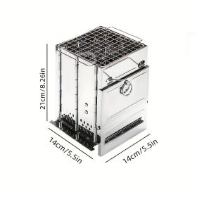 Encounter The Wonderful Outdoors, Starting From Owning An Integrated Folding Mini Stainless Steel Charcoal Stove. (Option: WH)