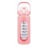 Glass Water Bottle Sports Water Bottle Motivational Water Bottle Water Intake Tracker Bottle with Straw Time Marker Silicone Sleeve Handle for Gym Wor