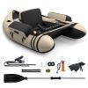 Inflatable Fishing Float Tube with Pump Storage Pockets and Fish Ruler