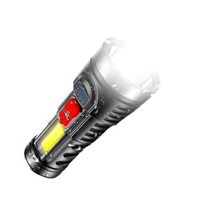Portable Rechargeable LED Flashlight for Camping & Hiking (Type: Style A, Shell Color: Black)