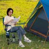 360�� Swivel Hunting Chair Portable Foldable Hunting Chair with Mesh Cup Holder and Storage Pockets